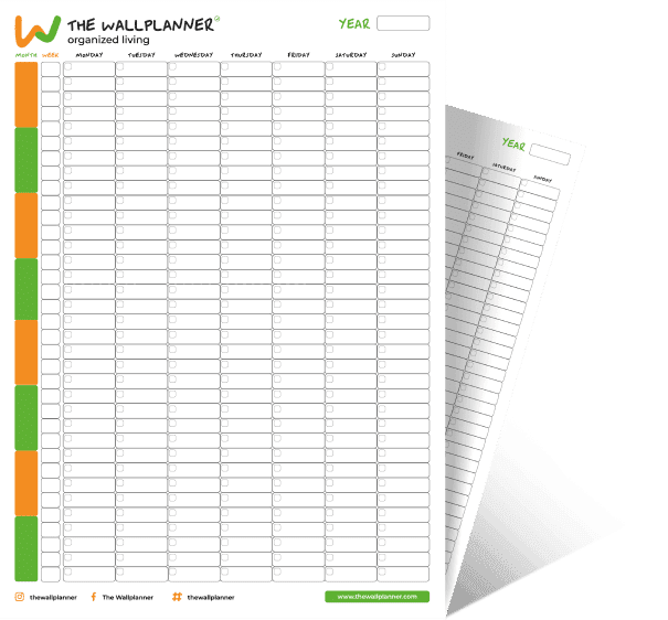 The Wall Planner - Extra grote whiteboard weekplanner met 52 weken overzicht